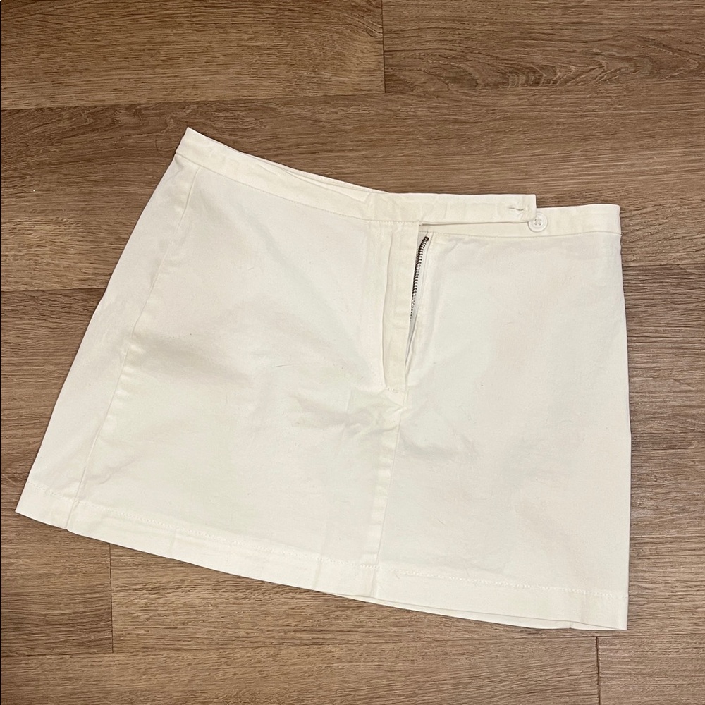 brandy melville White Mini Skirt